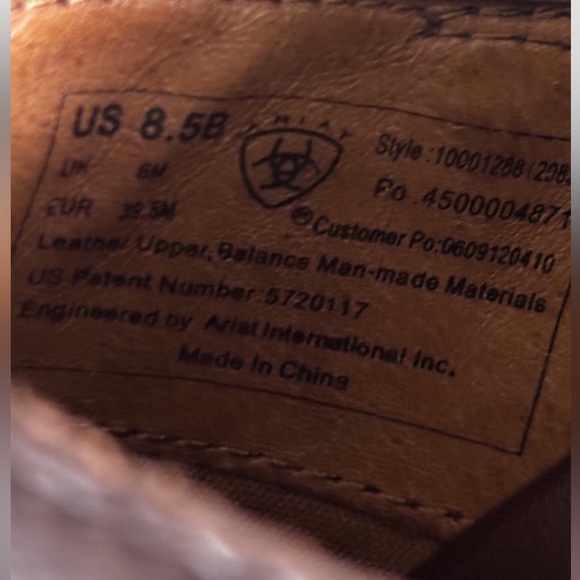 Ariat Brown Leather Clog Slip On Heels Western Comfort Shoes 8.5B - Picture 3 of 11